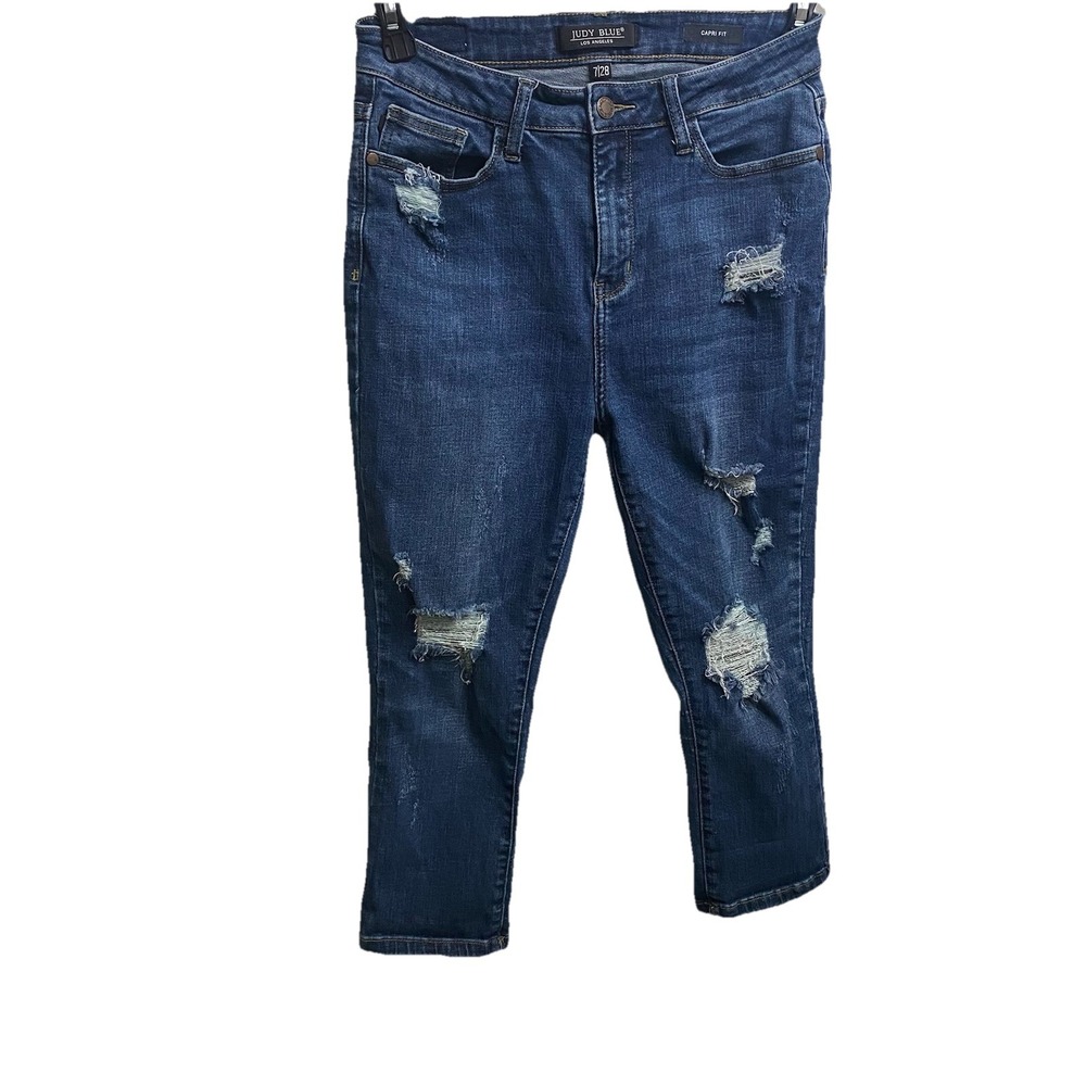 Y2K Judy Blue Skinny Fit 7 / 28 Distressed GrungeCore Denim